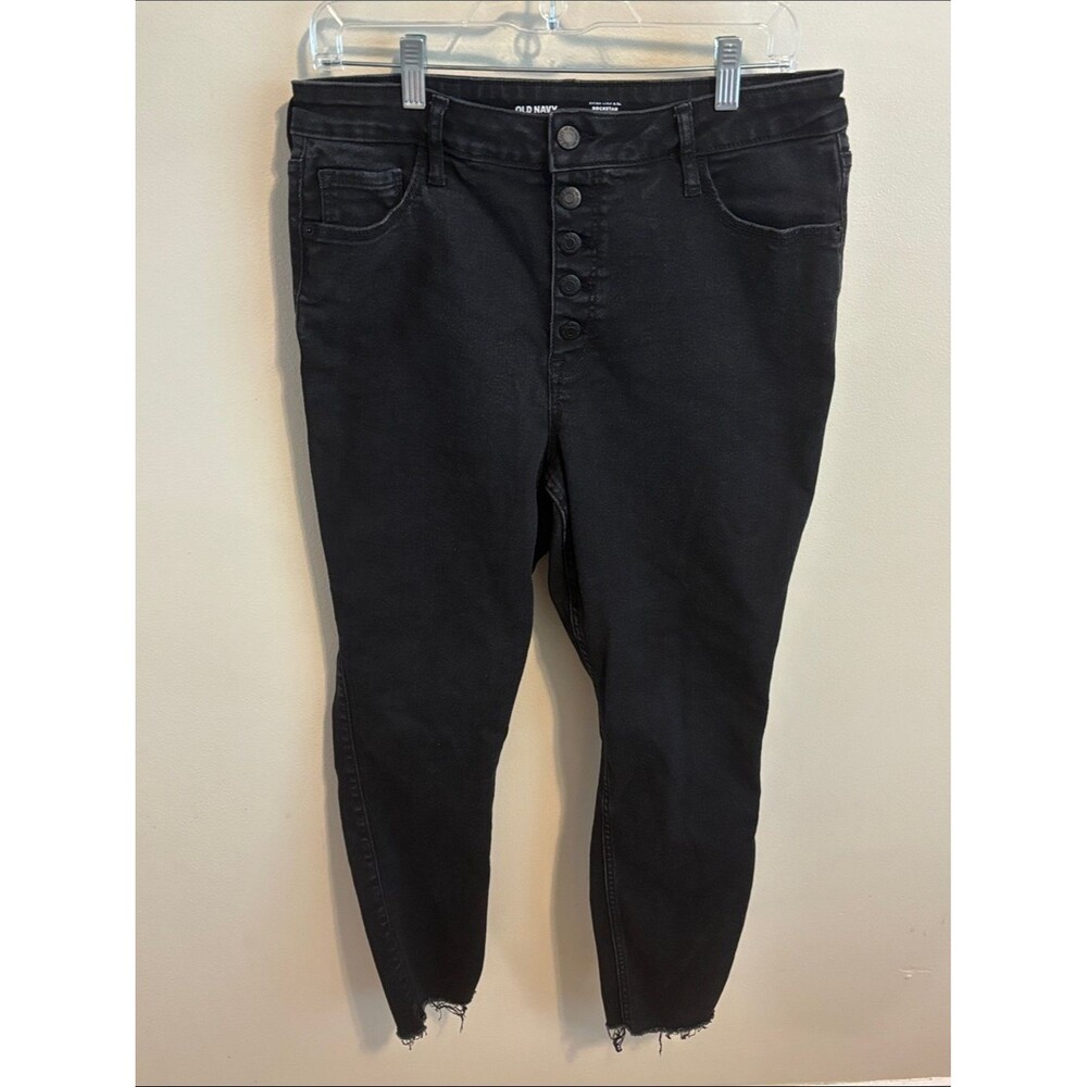 Old Navy Black High-Rise rockstar super skinny 14
